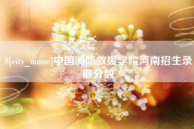四川中国消防救援学院河南招生录取分数