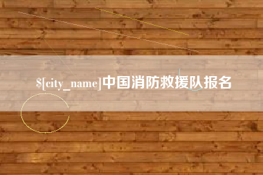四川中国消防救援队报名