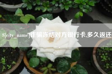 四川诈骗冻结对方银行卡,多久返还