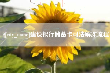 四川建设银行储蓄卡司法解冻流程