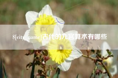 四川古代的九宫算术有哪些