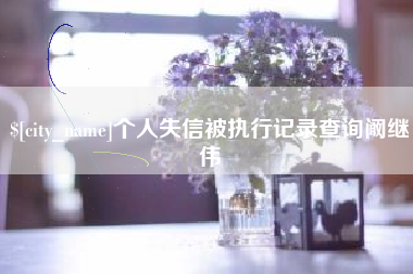 四川个人失信被执行记录查询阚继伟