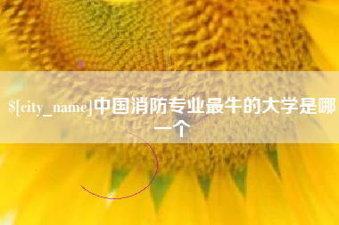 四川中国消防专业最牛的大学是哪一个