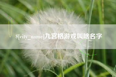 四川九宫格游戏叫啥名字