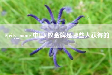 四川中国6枚金牌是哪些人获得的