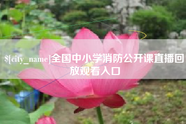四川全国中小学消防公开课直播回放观看入口