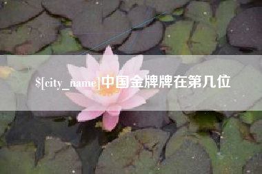四川中国金牌牌在第几位