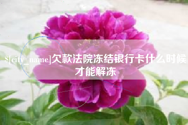 四川欠款法院冻结银行卡什么时候才能解冻