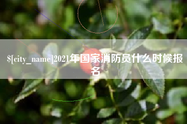 四川2021年国家消防员什么时候报名