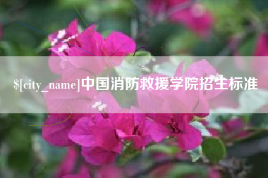 四川中国消防救援学院招生标准