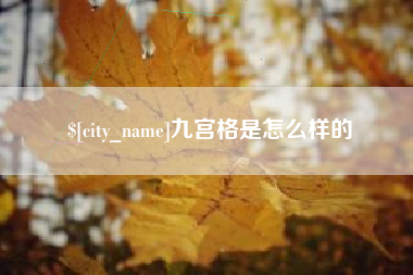 四川九宫格是怎么样的