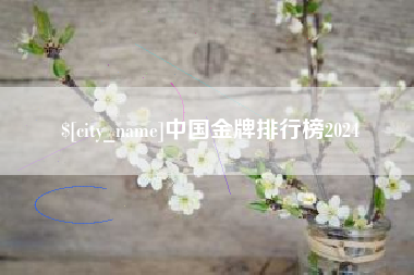 四川中国金牌排行榜2024